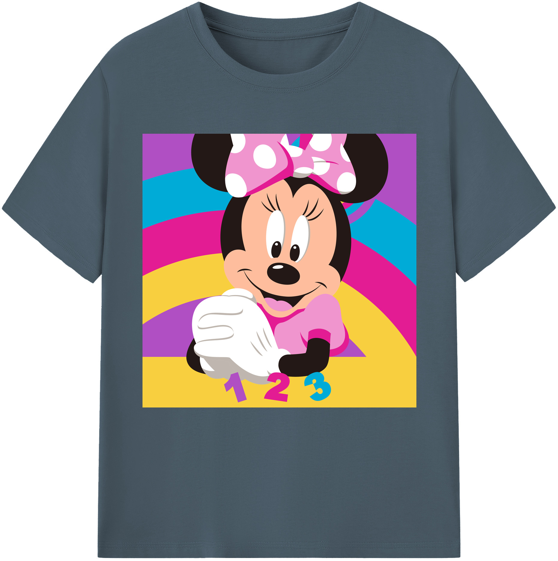 （画像用） ミッキーマウス Mickey Mouse 綿100％半袖Tシャツ（フロントプリント）
